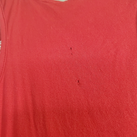 Red Tank Top Sleeveless Lace Front Tank Top Small - Picture 5 of 6